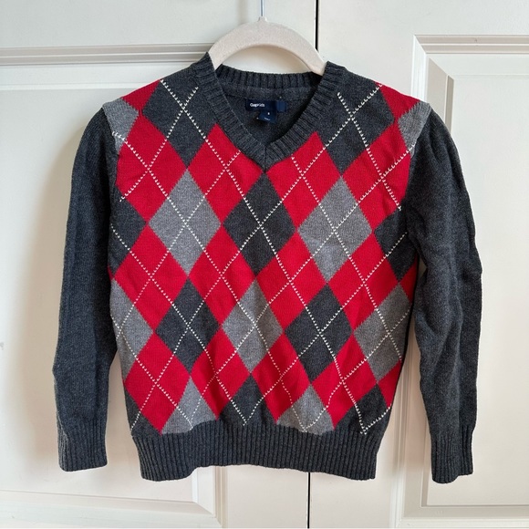 Gap Kids Grey Red Sweater Size Small - Picture 9 of 14